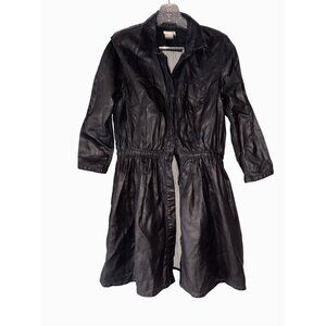 Small Black label levi's Long sleeve Button-Up Dress Pockets coated denim Elasti